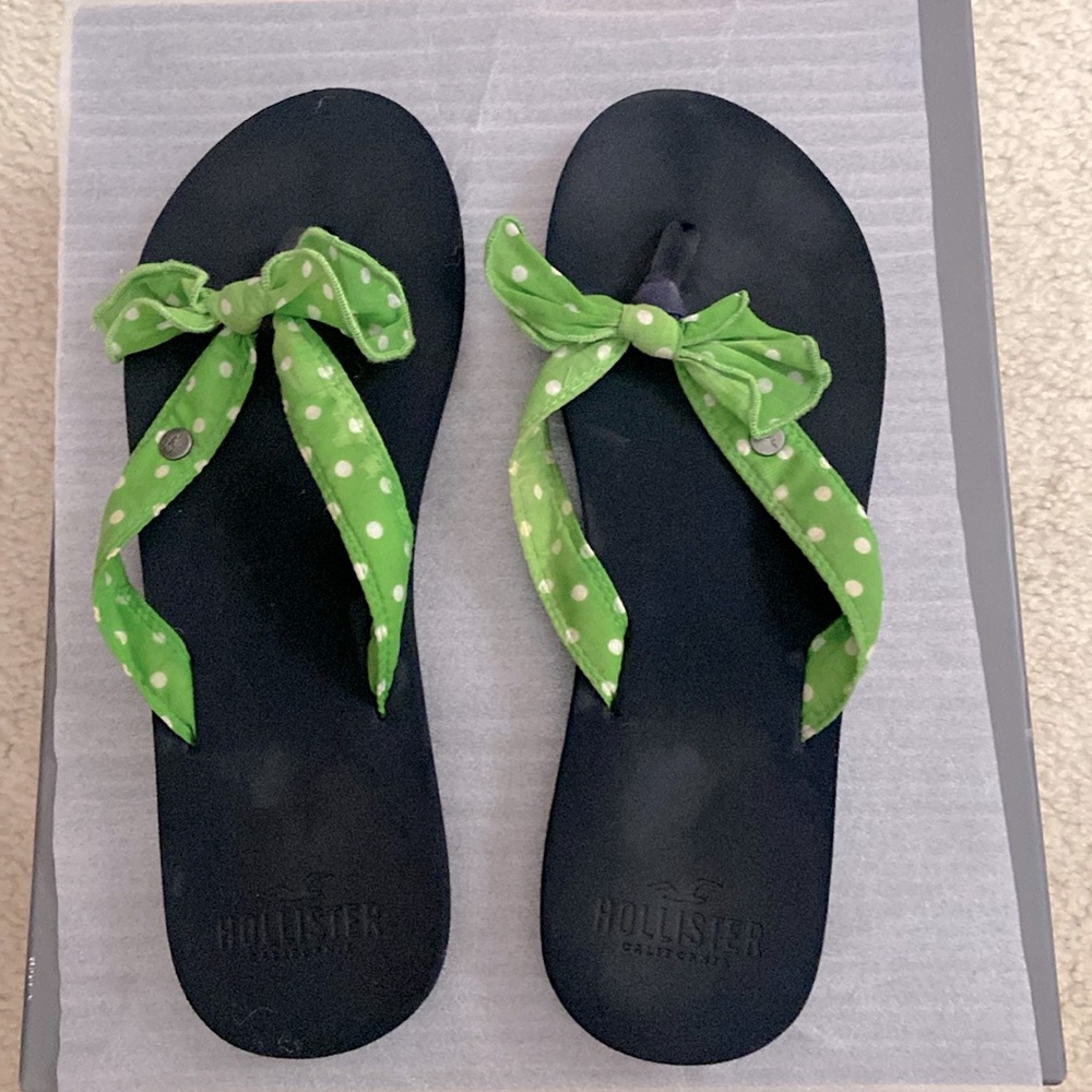 Hollister Fabric Ribbon flip flops